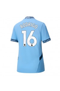 Manchester City Rodri Hernandez #16 Voetbaltruitje Thuis tenue Dames 2024-25 Korte Mouw